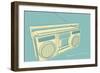 Lunastrella Boombox-John W Golden-Framed Giclee Print