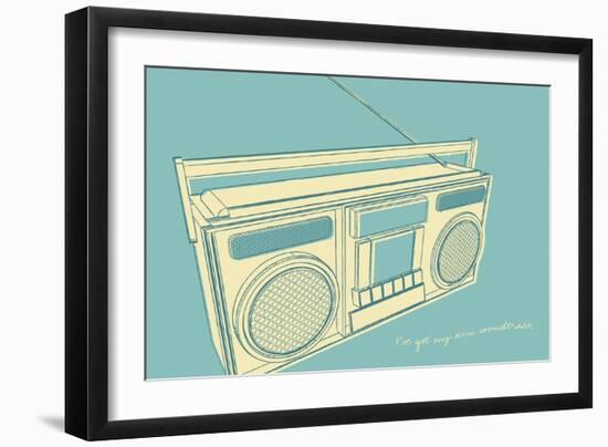 Lunastrella Boombox-John W Golden-Framed Giclee Print