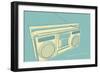 Lunastrella Boombox-John W Golden-Framed Giclee Print