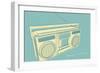 Lunastrella Boombox-John W Golden-Framed Giclee Print