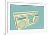 Lunastrella Boombox-John W Golden-Framed Giclee Print