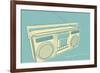 Lunastrella Boombox-John W Golden-Framed Giclee Print