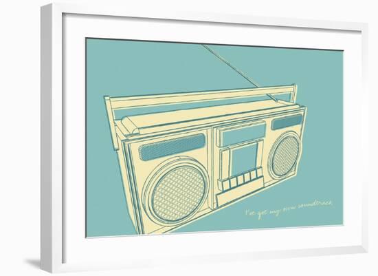 Lunastrella Boombox-John W Golden-Framed Giclee Print