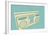 Lunastrella Boombox-John W Golden-Framed Giclee Print