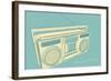 Lunastrella Boombox-John W Golden-Framed Giclee Print