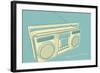 Lunastrella Boombox-John W Golden-Framed Giclee Print