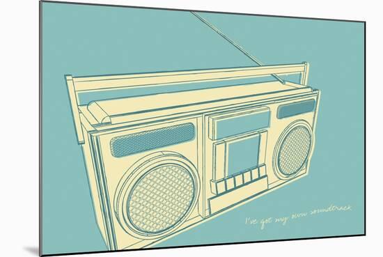 Lunastrella Boombox-John W Golden-Mounted Giclee Print