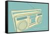 Lunastrella Boombox-John W Golden-Framed Stretched Canvas