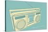 Lunastrella Boombox-John W Golden-Stretched Canvas