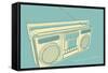 Lunastrella Boombox-John W Golden-Framed Stretched Canvas