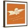 Lunastrella Flying Saucer (square)-John W^ Golden-Framed Art Print