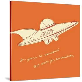 Lunastrella Flying Saucer (square)-John W Golden-Stretched Canvas