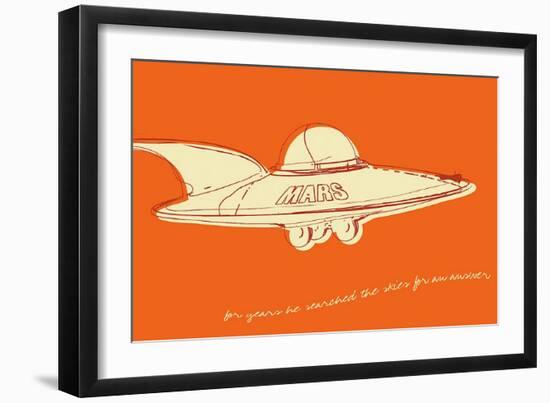 Lunastrella Flying Saucer-John Golden-Framed Art Print