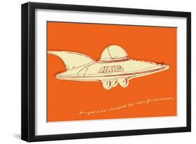 Lunastrella Flying Saucer-John Golden-Framed Art Print