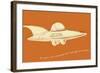 Lunastrella Flying Saucer-John W^ Golden-Framed Art Print