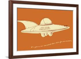 Lunastrella Flying Saucer-John W^ Golden-Framed Art Print