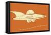 Lunastrella Flying Saucer-John W Golden-Framed Stretched Canvas