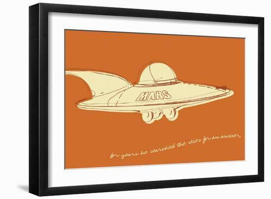 Lunastrella Flying Saucer-John W Golden-Framed Giclee Print