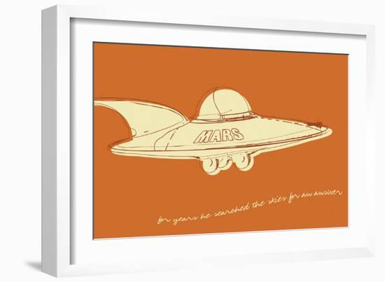 Lunastrella Flying Saucer-John W Golden-Framed Giclee Print