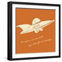 Lunastrella Flying Saucer-John W Golden-Framed Giclee Print