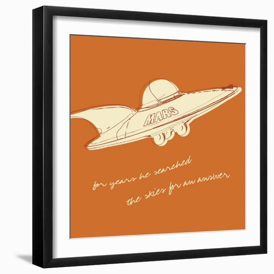 Lunastrella Flying Saucer-John W Golden-Framed Giclee Print