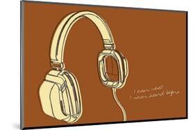Lunastrella Headphones-John Golden-Mounted Art Print
