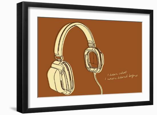 Lunastrella Headphones-John Golden-Framed Art Print