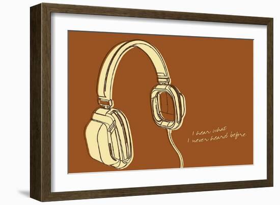 Lunastrella Headphones-John Golden-Framed Art Print