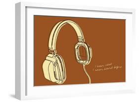 Lunastrella Headphones-John Golden-Framed Art Print