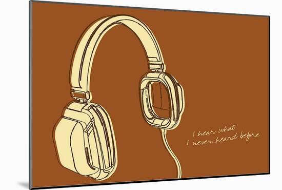 Lunastrella Headphones-John Golden-Mounted Art Print