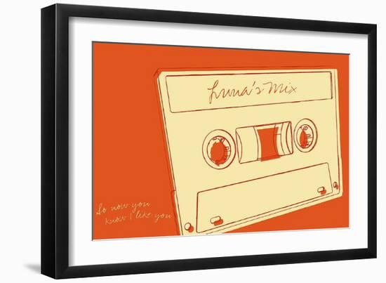 Lunastrella Mix Tape-John W^ Golden-Framed Art Print