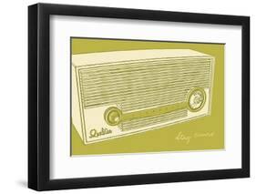 Lunastrella Radio-John Golden-Framed Giclee Print