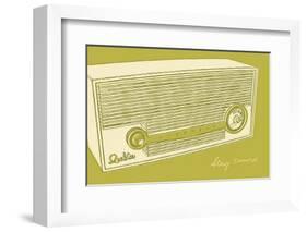 Lunastrella Radio-John Golden-Framed Giclee Print