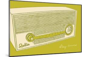 Lunastrella Radio-John Golden-Mounted Art Print