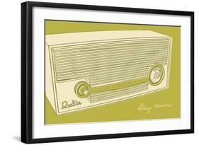 Lunastrella Radio-John W^ Golden-Framed Art Print