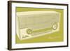 Lunastrella Radio-John W^ Golden-Framed Art Print