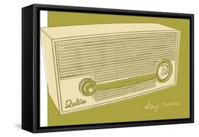 Lunastrella Radio-John W Golden-Framed Stretched Canvas