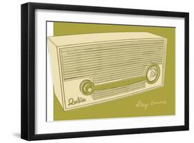 Lunastrella Radio-John W Golden-Framed Premium Giclee Print