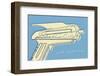 Lunastrella Raygun No. 2-John W^ Golden-Framed Art Print