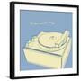 Lunastrella Record Player (square)-John W^ Golden-Framed Art Print