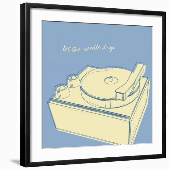 Lunastrella Record Player (square)-John W^ Golden-Framed Art Print