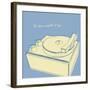 Lunastrella Record Player (square)-John W^ Golden-Framed Art Print