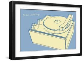 Lunastrella Record Player-John Golden-Framed Giclee Print