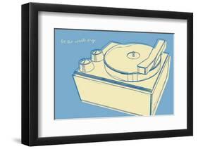 Lunastrella Record Player-John Golden-Framed Art Print