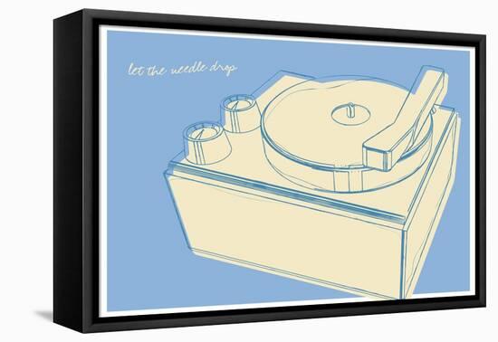 Lunastrella Record Player-John W Golden-Framed Stretched Canvas