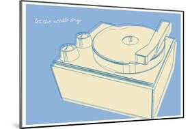 Lunastrella Record Player-John W Golden-Mounted Giclee Print