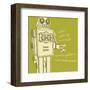 Lunastrella Robot No. 1 (square)-John W^ Golden-Framed Art Print