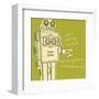 Lunastrella Robot No. 1 (square)-John W^ Golden-Framed Art Print