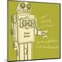 Lunastrella Robot No. 1 (square)-John W^ Golden-Mounted Art Print