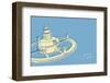 Lunastrella Space Station-John Golden-Framed Art Print